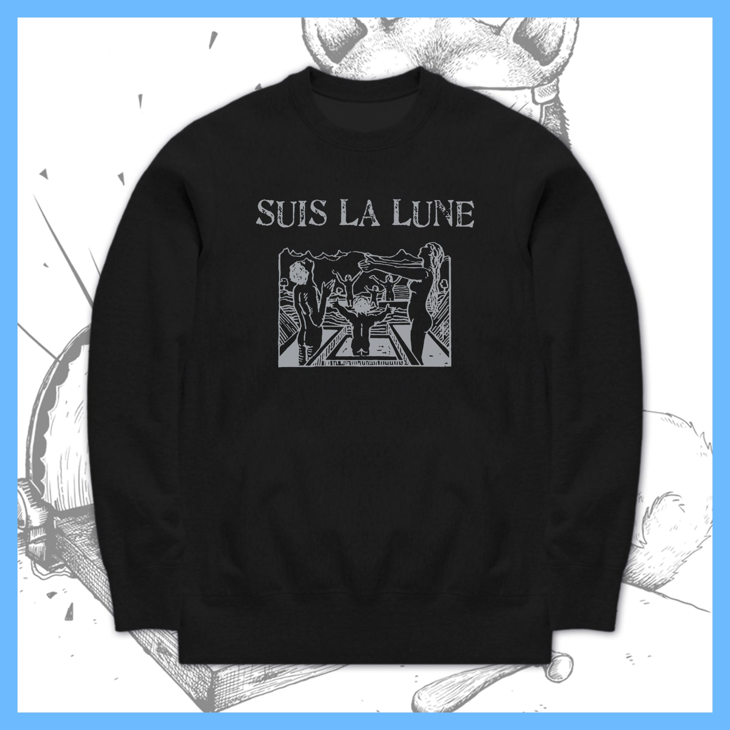 Suis La Lune Quiet, Pull The Strings! Crewneck