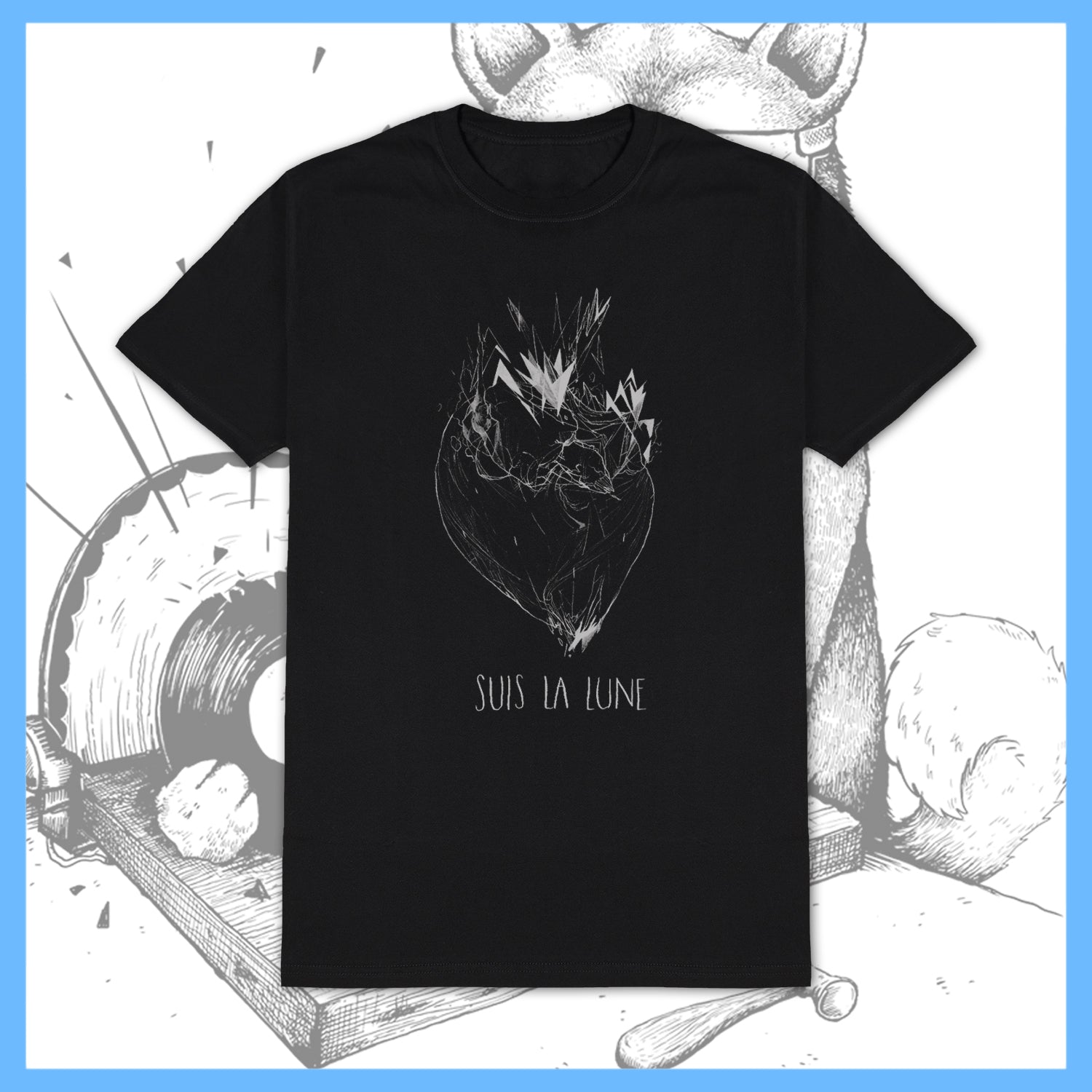 Suis La Lune Heart T Shirt