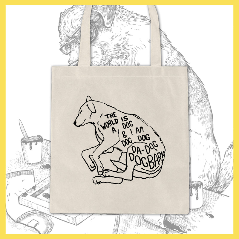 *USA/CAN ONLY* TWIABP&IANLATD - The World Is A Beautiful (Inverted) Dog... - Tote Bag